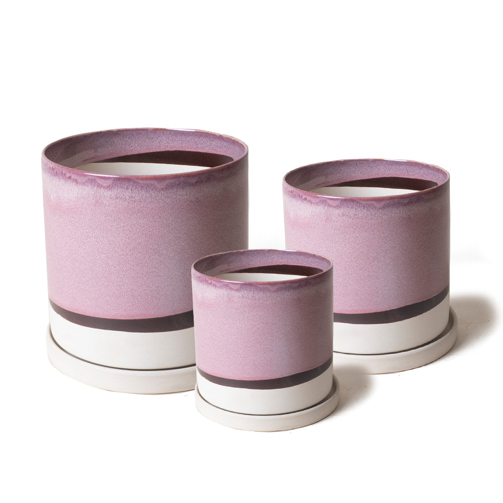 Minute Ceramic Pot And Saucer With Drainage Sets - Chive UK Wholesale