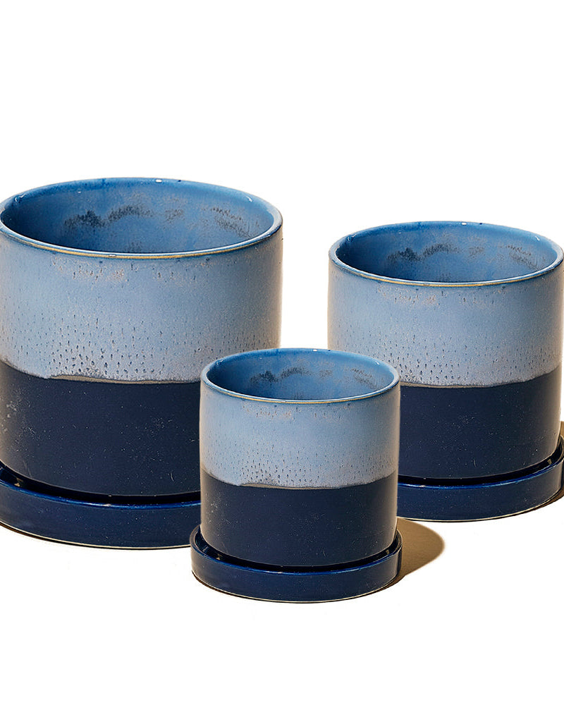 Minute Ceramic Pot And Saucer With Drainage Sets - Chive UK Wholesale