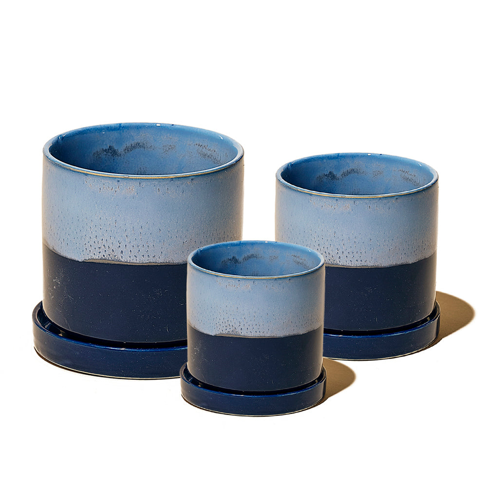 Minute Ceramic Pot And Saucer With Drainage Sets - Chive UK Wholesale
