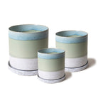 Minute Ceramic Pot And Saucer With Drainage Sets - Chive UK Wholesale