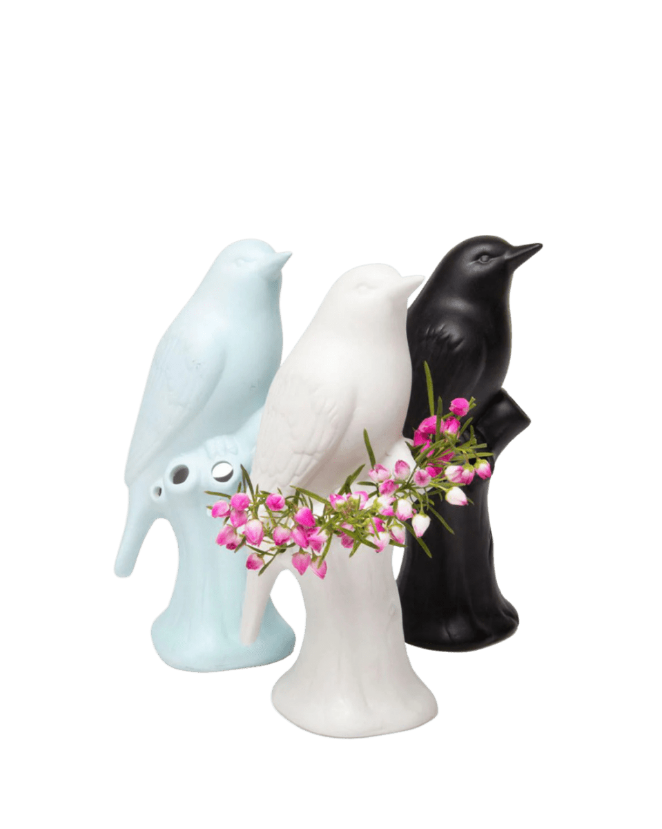Bird Porcelain Modern Flower Vase - Chive UK Wholesale