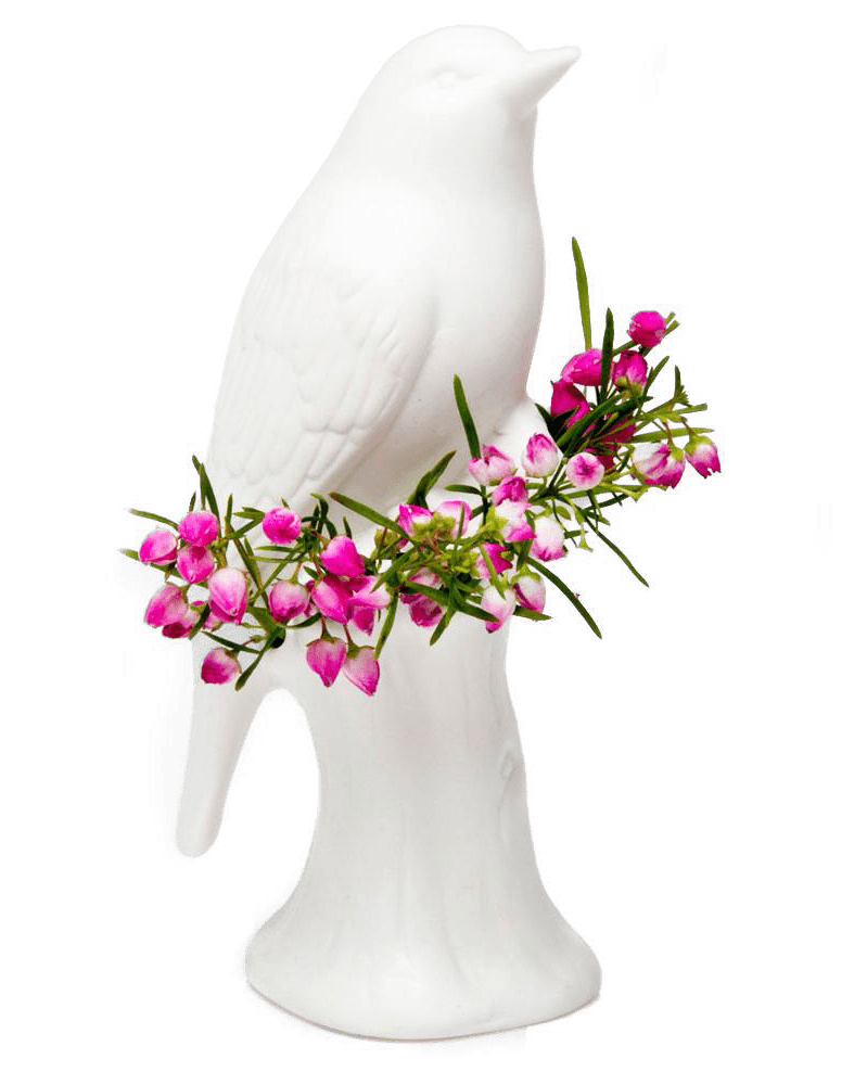 Bird Porcelain Modern Flower Vase - Chive UK Wholesale