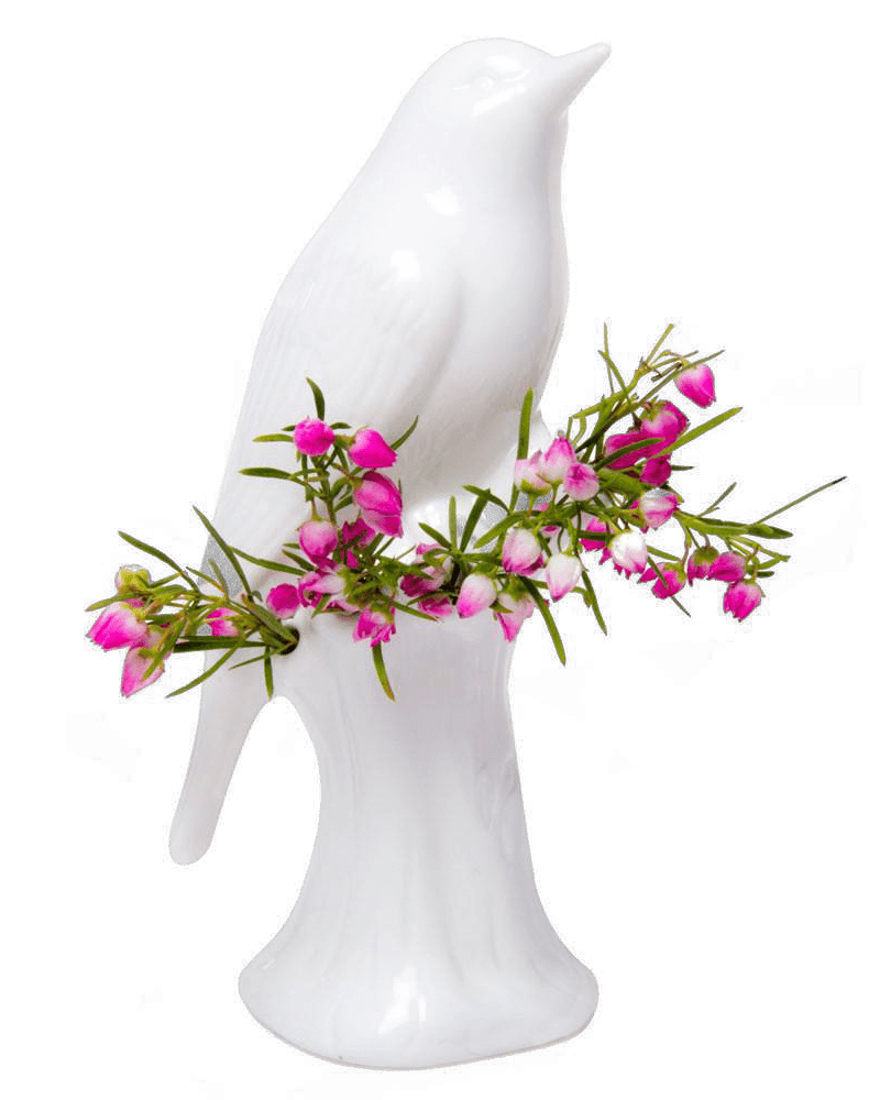 Bird Porcelain Modern Flower Vase - Chive UK Wholesale