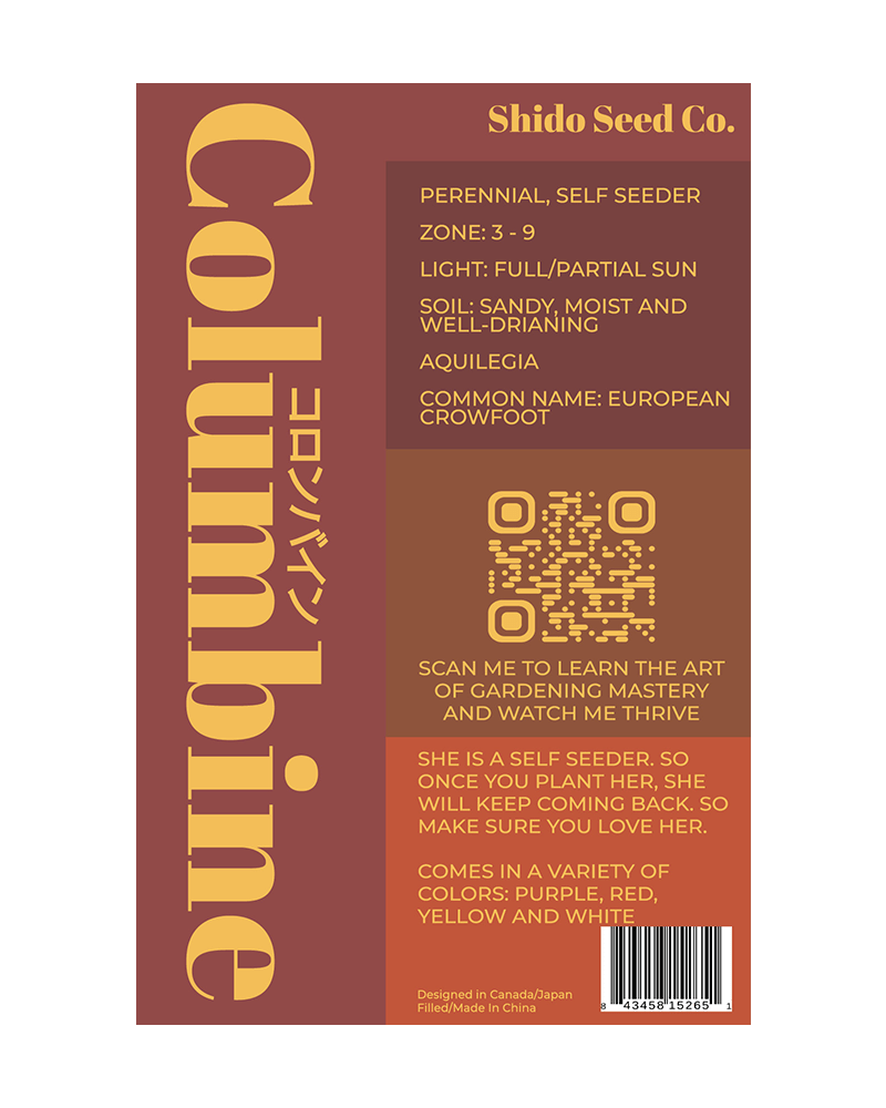 Columbine Flower Seeds Packet - Chive UK Wholesale