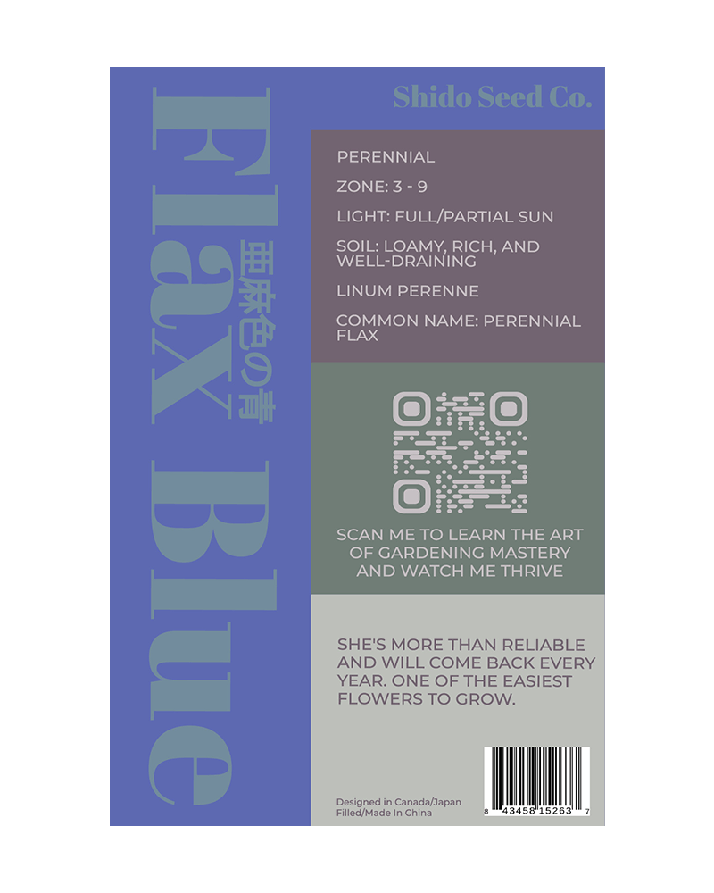 Flax Blue Flower Seeds Packet - Chive UK Wholesale