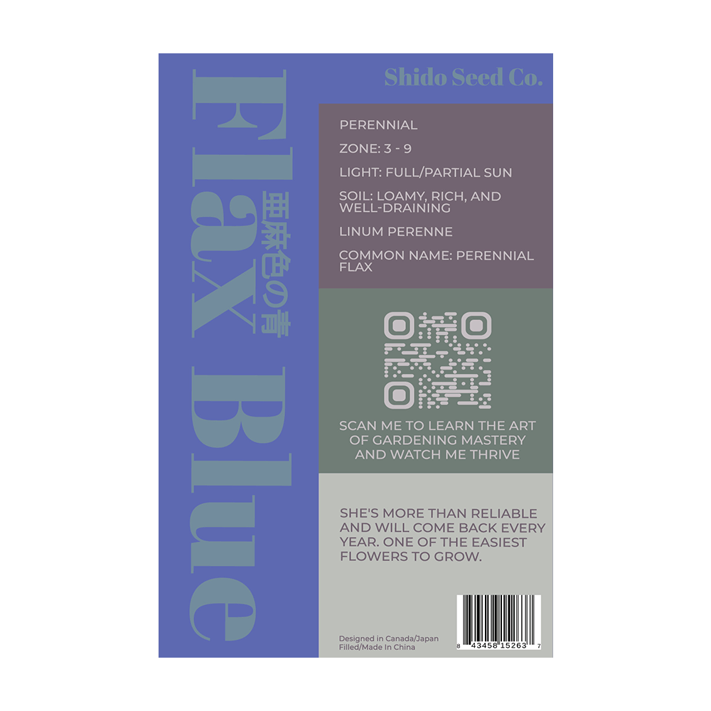 Flax Blue Flower Seeds Packet - Chive UK Wholesale