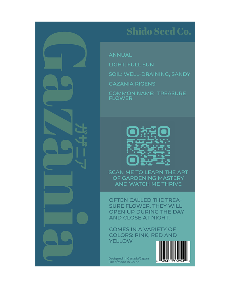 Gazania Flower Seeds Packet - Chive UK Wholesale