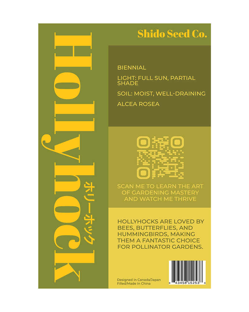 Hollyhock Flower Seeds Packet - Chive UK Wholesale