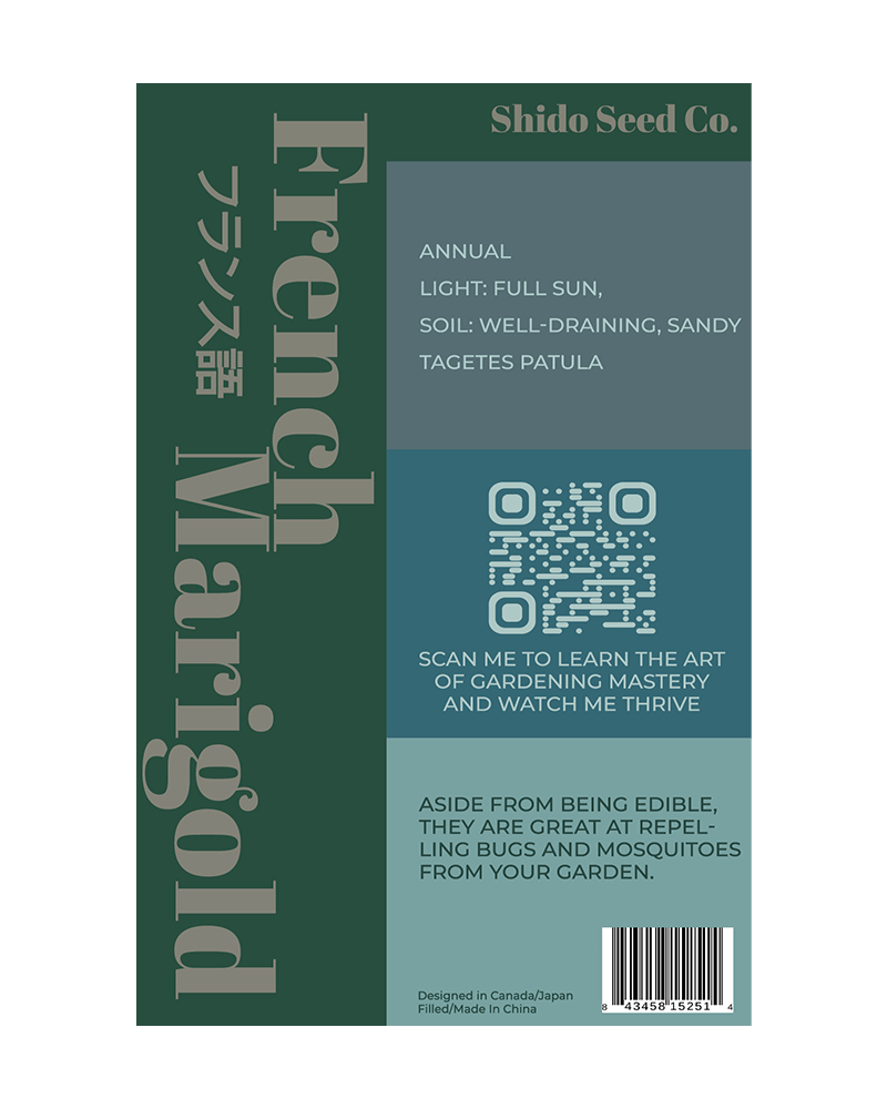 French Marigold Flower Seeds Packet - Chive UK Wholesale