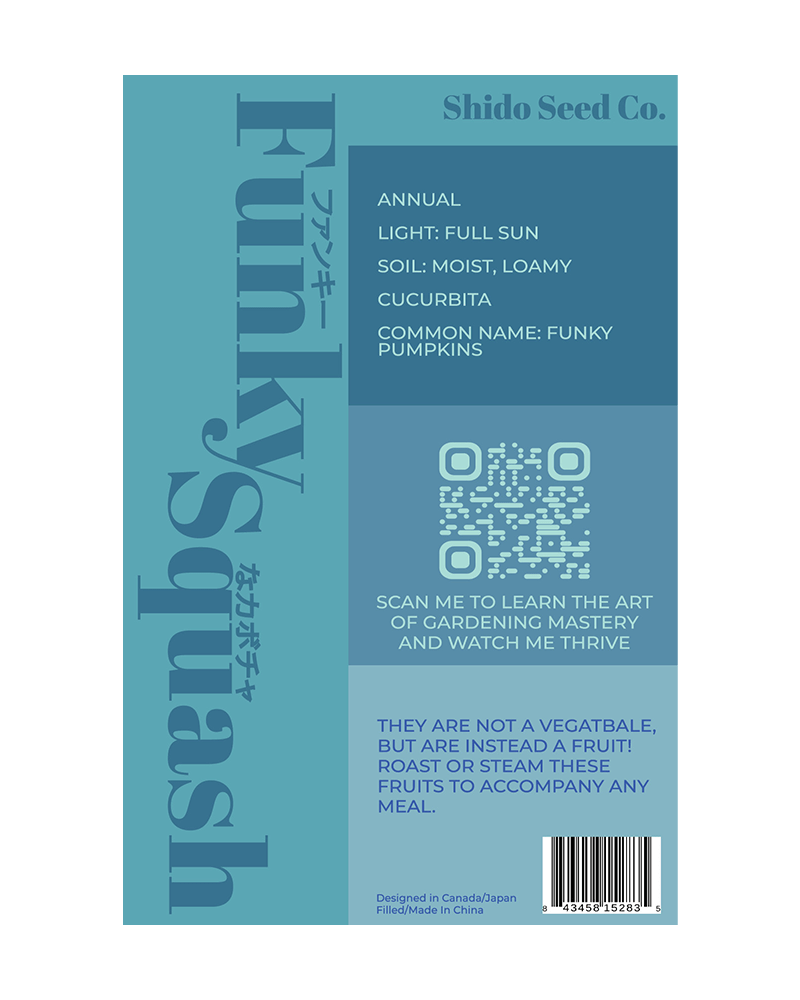 Funky Squash Seeds Packet - Chive UK Wholesale