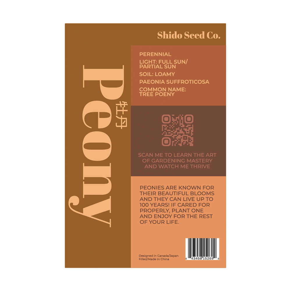 Peony Flower Seeds Packet - Chive UK Wholesale