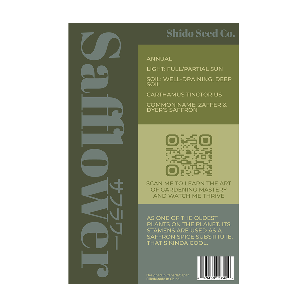 Safflower Flower Seeds Packet - Chive UK Wholesale