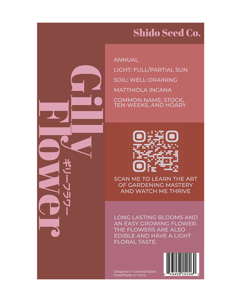 Gilly Flower Seeds Packet - Chive UK Wholesale