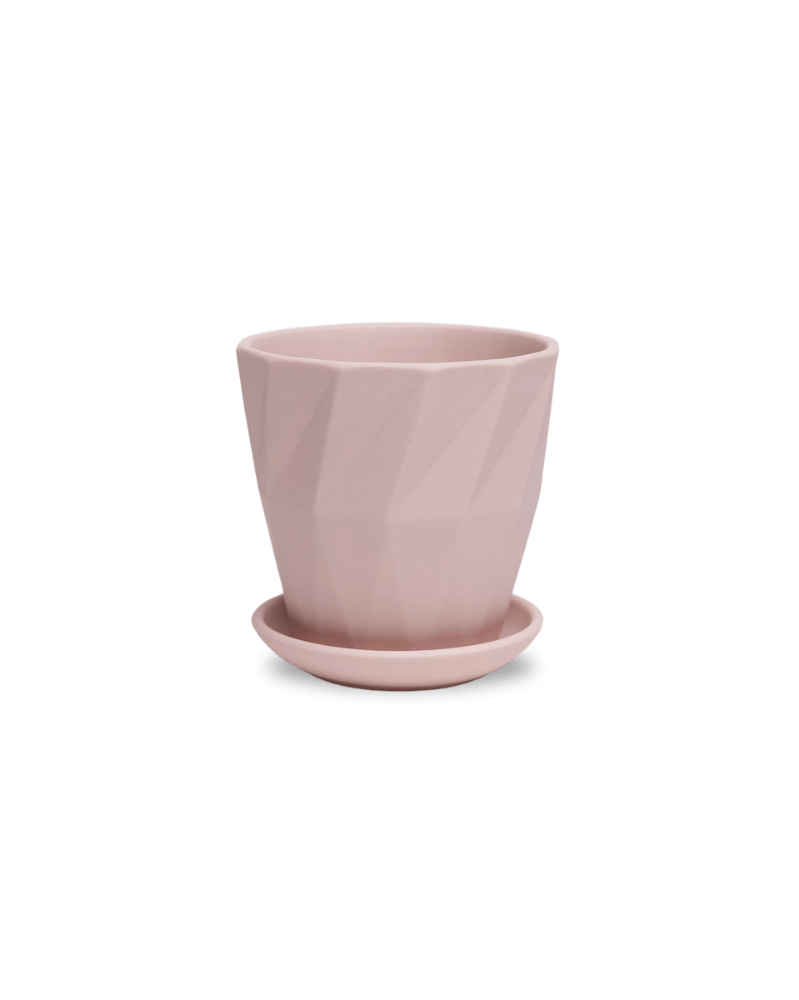Virago 3.5" Porcelain Pot With Drainage Hole And Saucer - Chive UK Wholesale