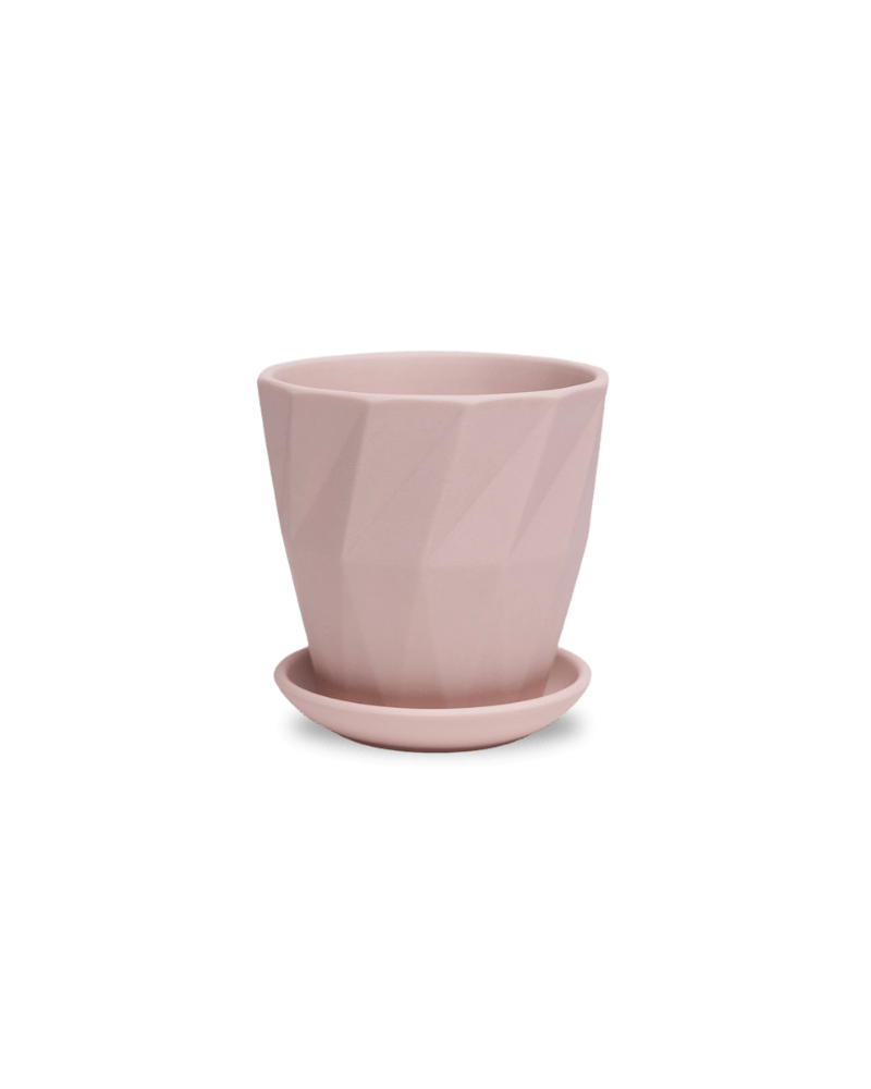 Virago 3.5" Porcelain Pot With Drainage Hole And Saucer - Chive UK Wholesale