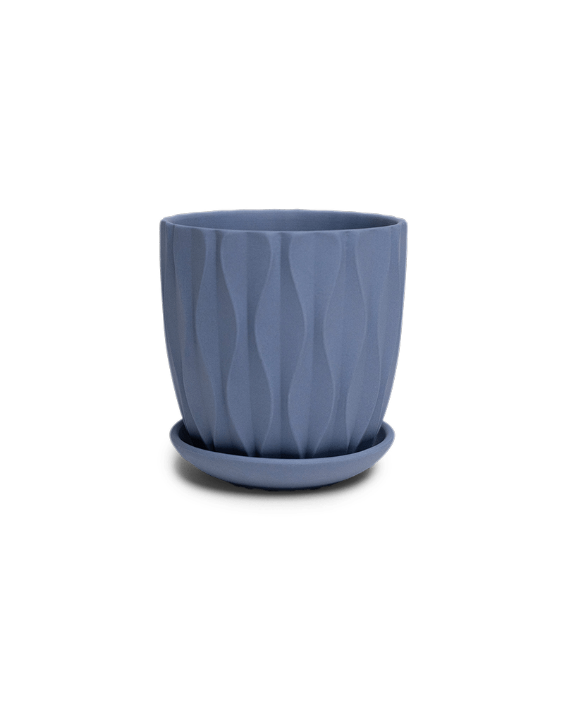 Virago 3.5" Porcelain Pot With Drainage Hole And Saucer - Chive UK Wholesale