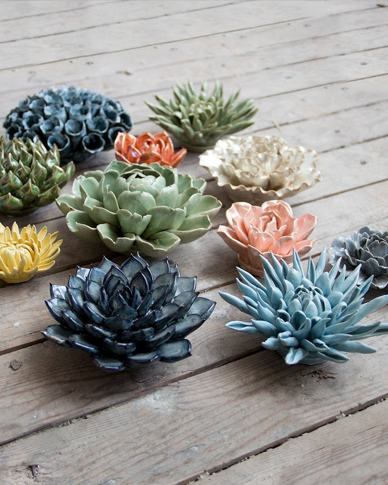 Ceramic Flower Collection 6 - 60pc Assortment - Chive UK Wholesale