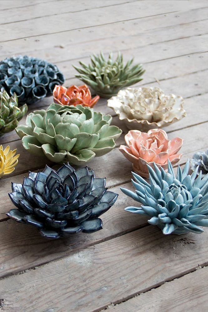 Ceramic Flower Collection 6 - 60pc Assortment - Chive UK Wholesale