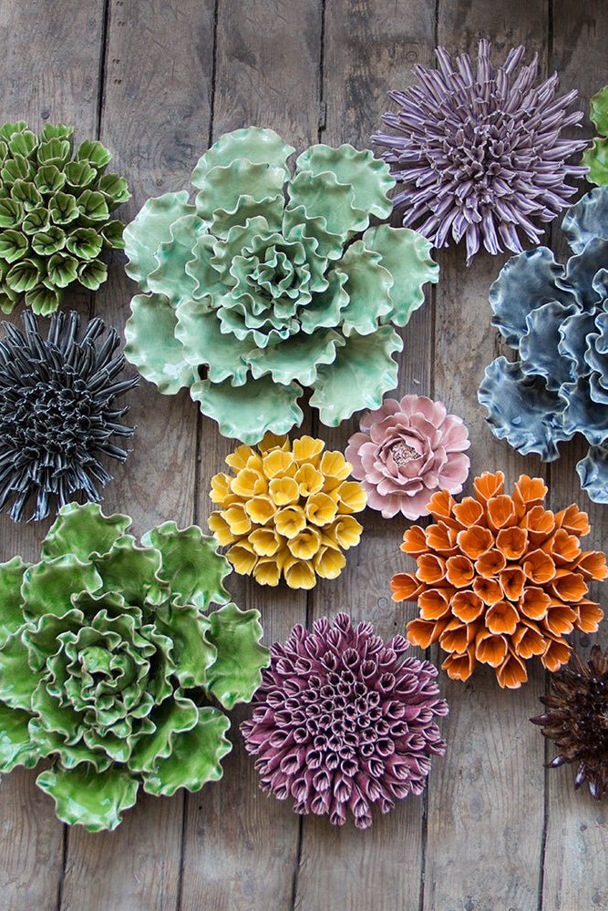 Ceramic Flower Collection 5 - 68pc Assortment - Chive UK Wholesale