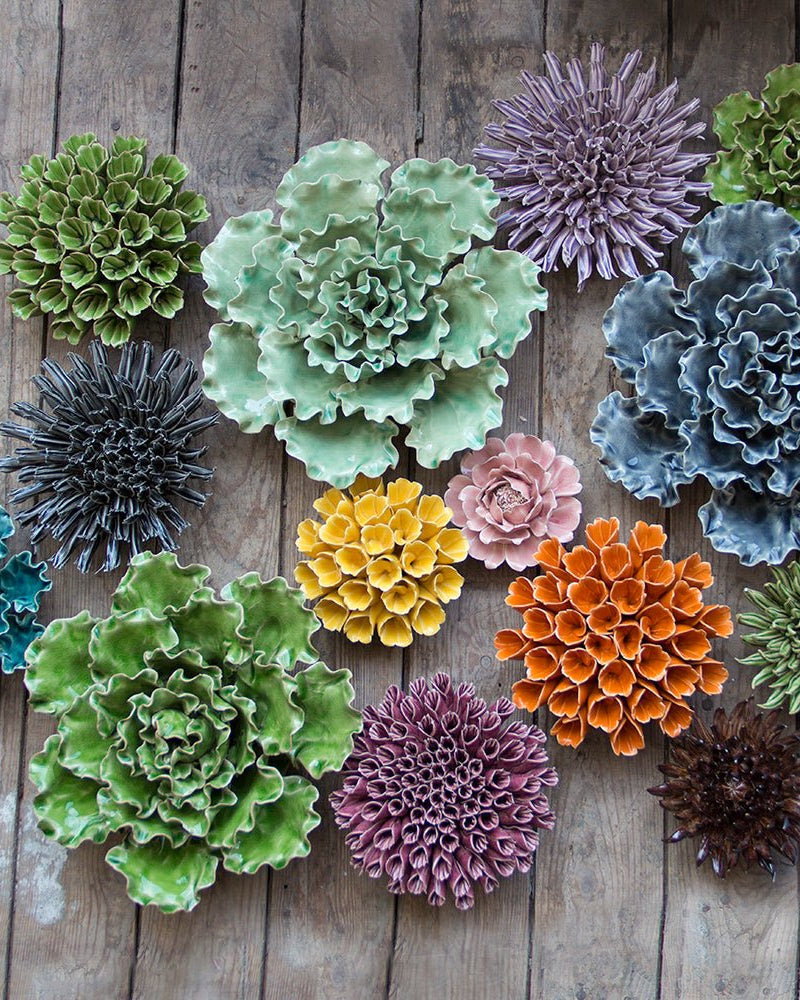 Ceramic Flower Collection 5 - 68pc Assortment - Chive UK Wholesale