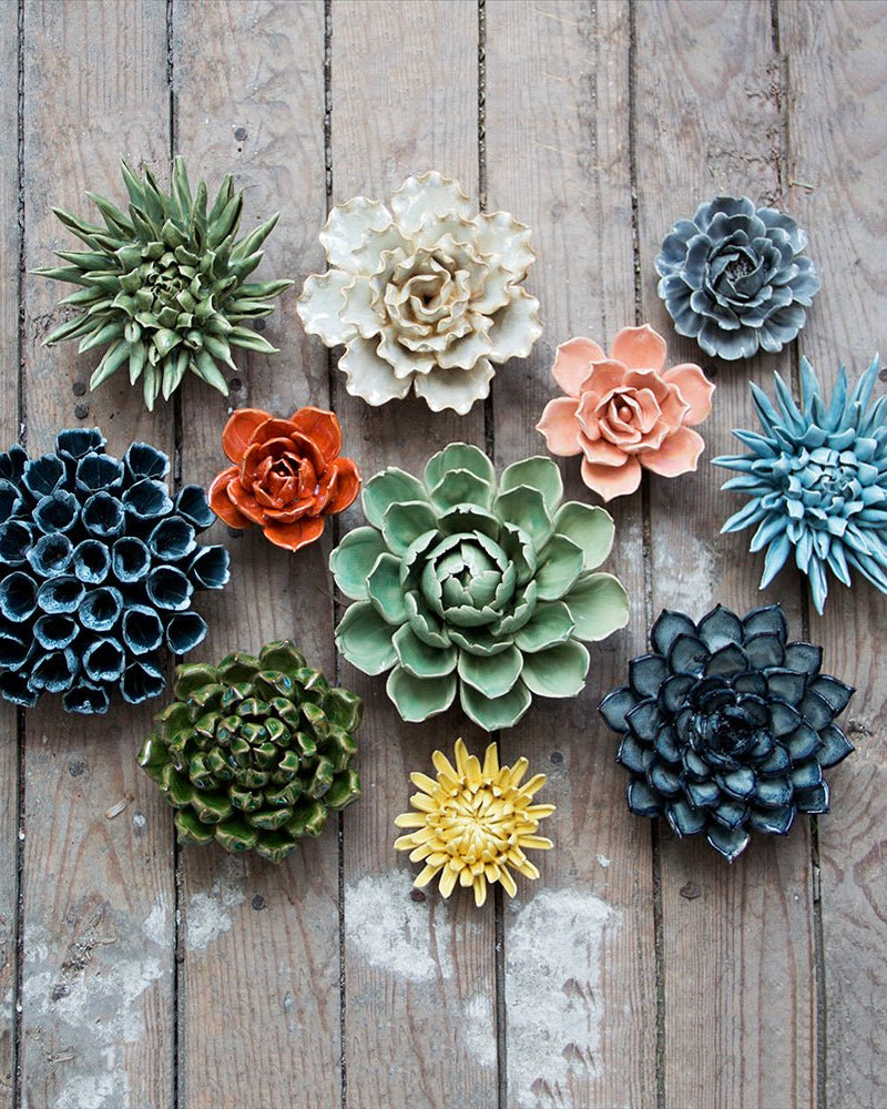 Ceramic Flower Collection 6 - 60pc Assortment - Chive UK Wholesale