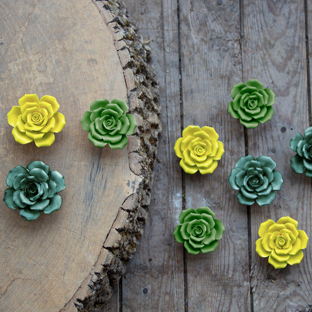 Ceramic Flowers With Keyhole For Hanging On Walls Collection 9 Kit - Chive UK Wholesale