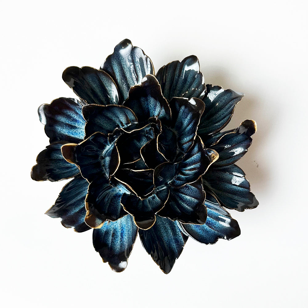 Ceramic Flower Wall Art Blue Flower