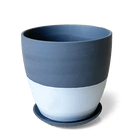 Dyad Porcelain Modern Indoor Plant Pot With Saucer - Chive UK Wholesale