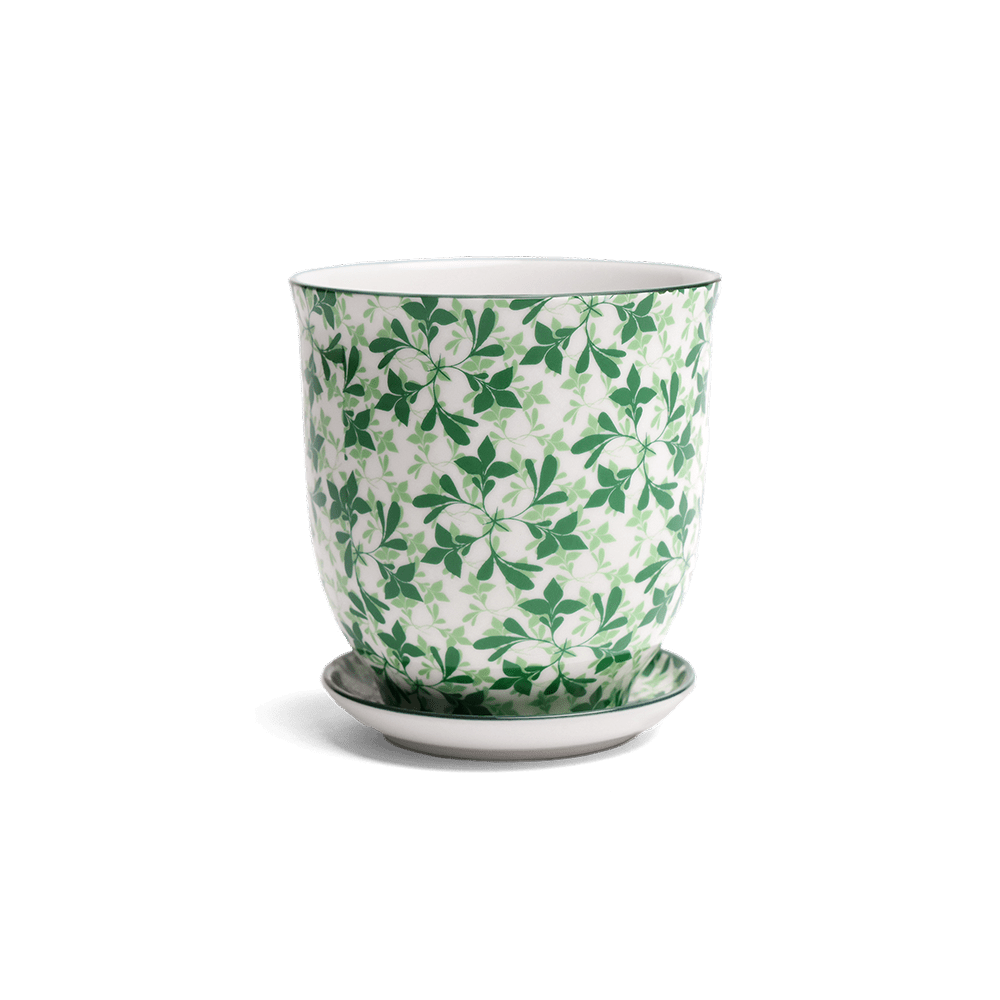 Liberte Porcelain Pot And Saucer Set With Drainage - Chive UK Wholesale