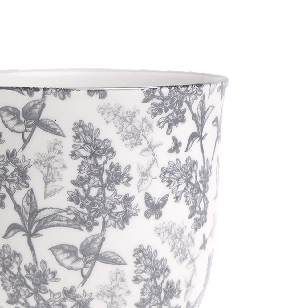 Liberte Porcelain Pot And Saucer Set With Drainage - Chive UK Wholesale