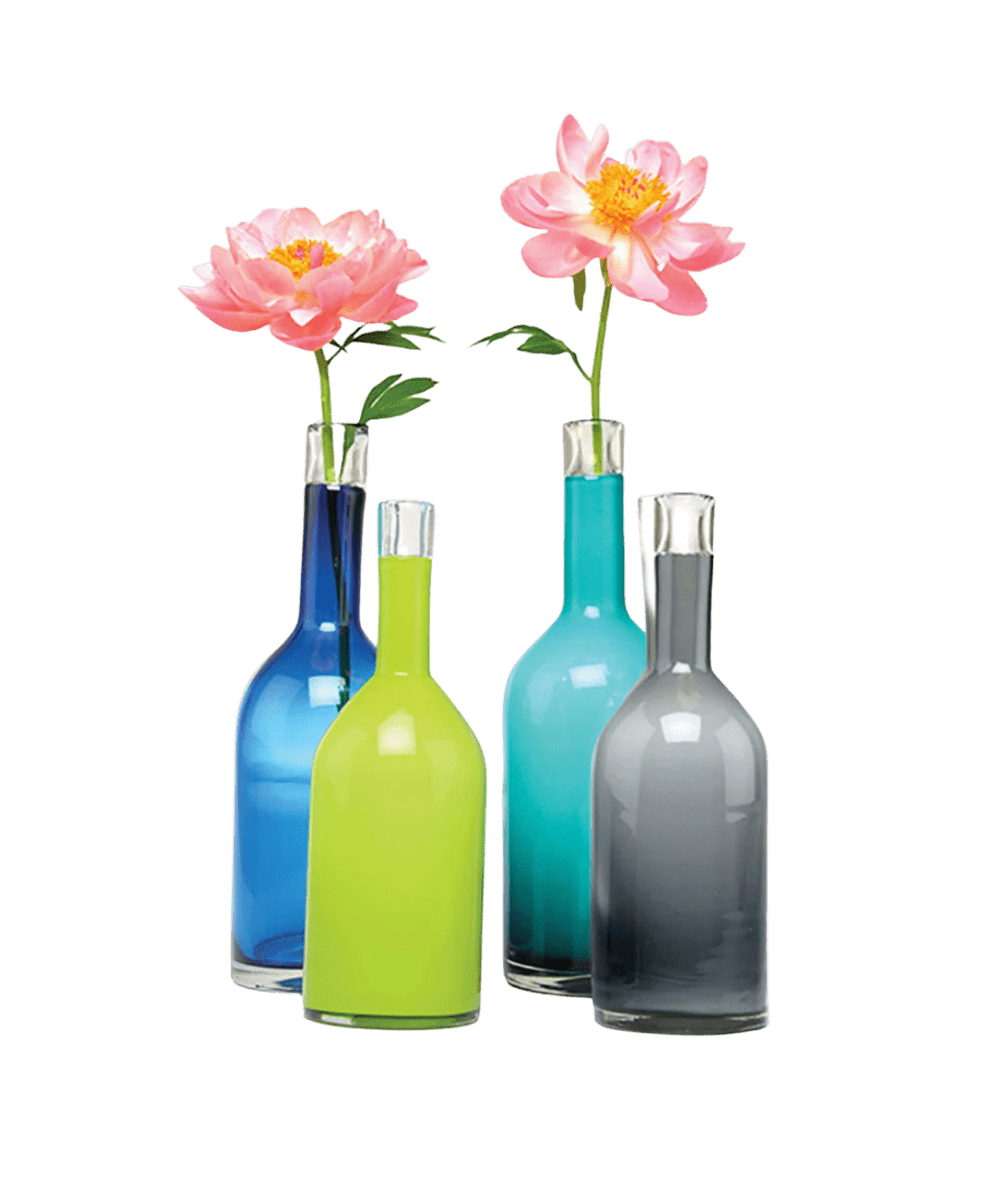 Bottle Glass Decorative Flower Vase - Chive UK Wholesale