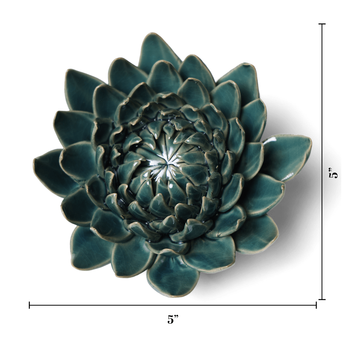 Ceramic Flower Dahlia Green 11 - Chive UK Wholesale