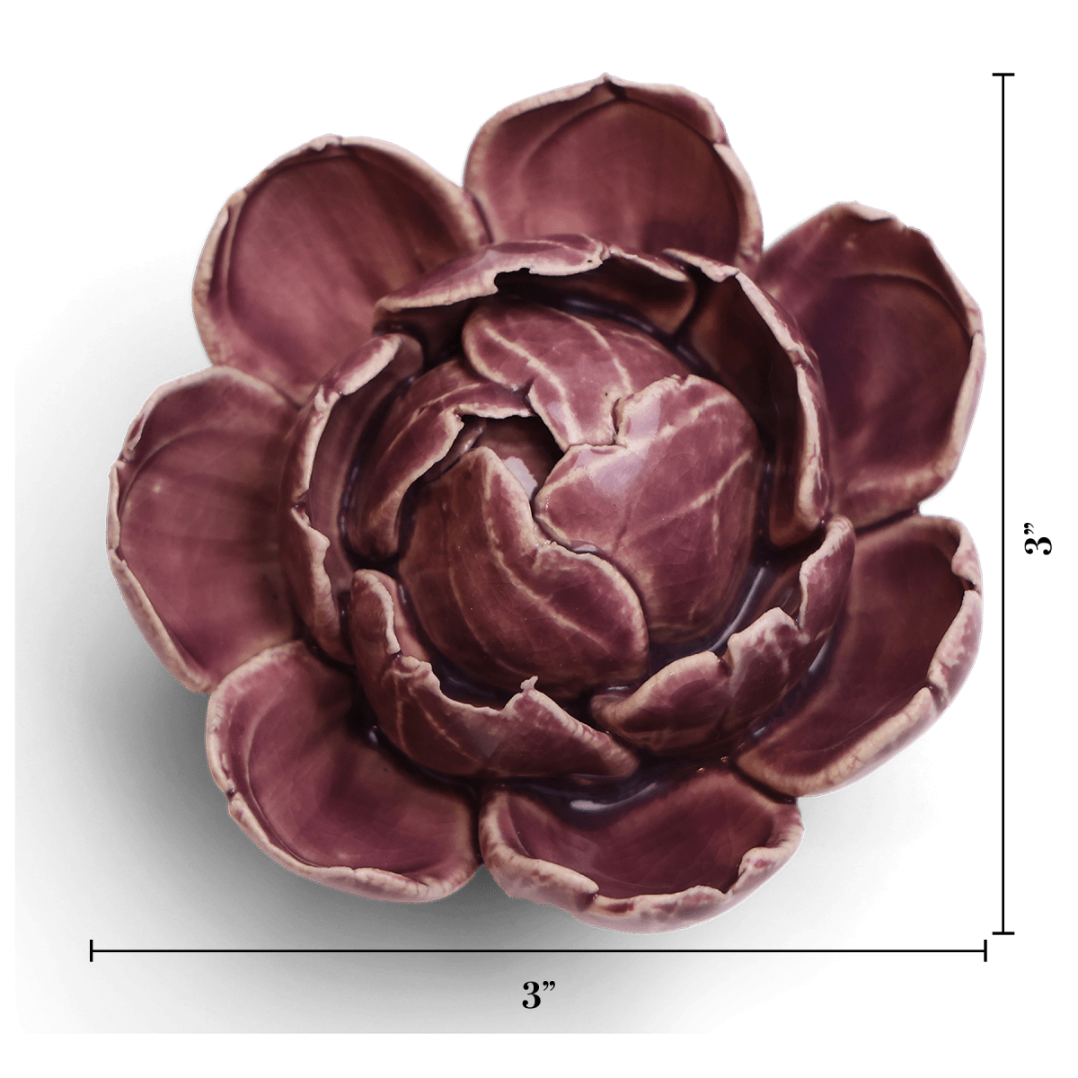 Ceramic Flower - Peony Purple 11 - Chive UK Wholesale