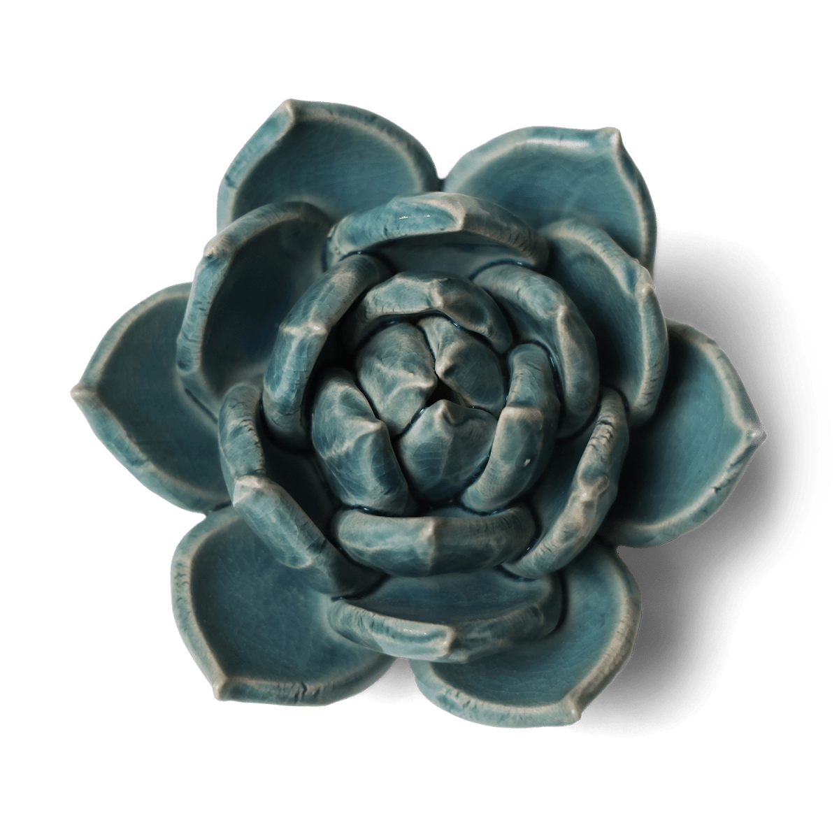 Ceramic Flower Succulent Teal 11 - Chive UK Wholesale