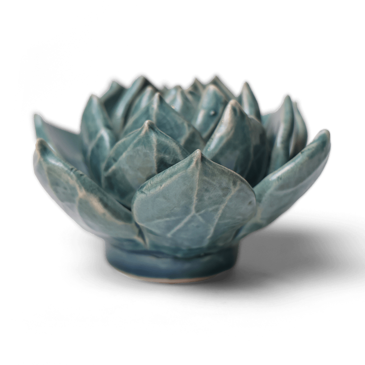 Ceramic Flower Succulent Teal 11 - Chive UK Wholesale