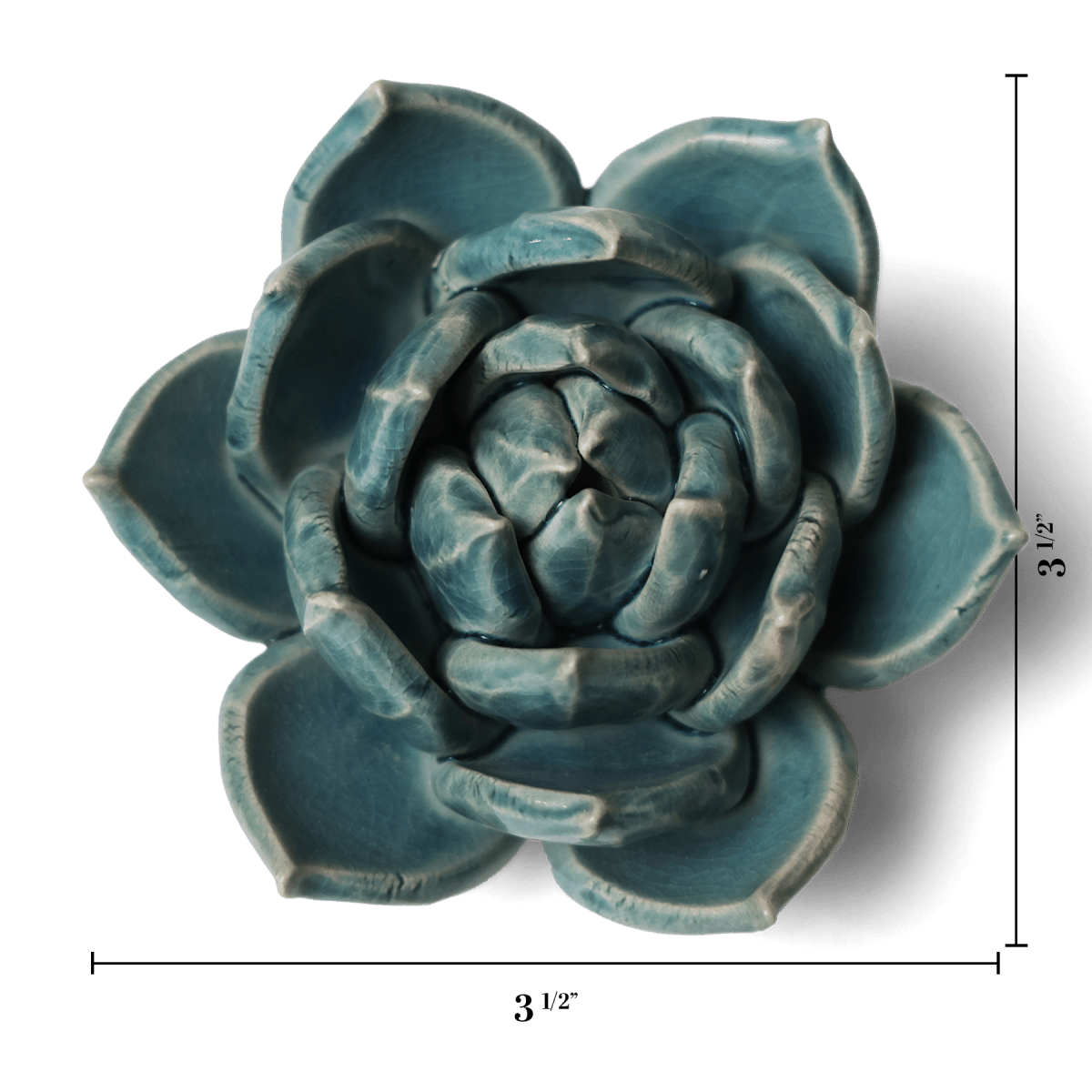 Ceramic Flower Succulent Teal 11 - Chive UK Wholesale