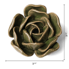 Ceramic Flower Tabletop Art Green Rose 4 - Chive UK Wholesale