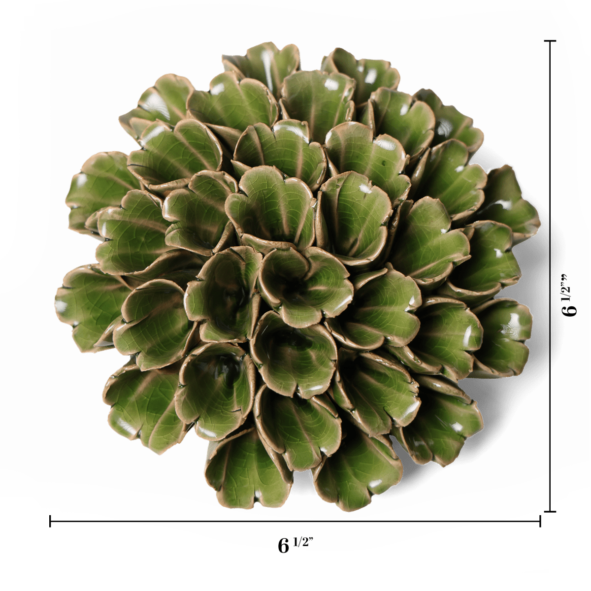 Ceramic Flower Polyp Green Large - Chive UK Wholesale