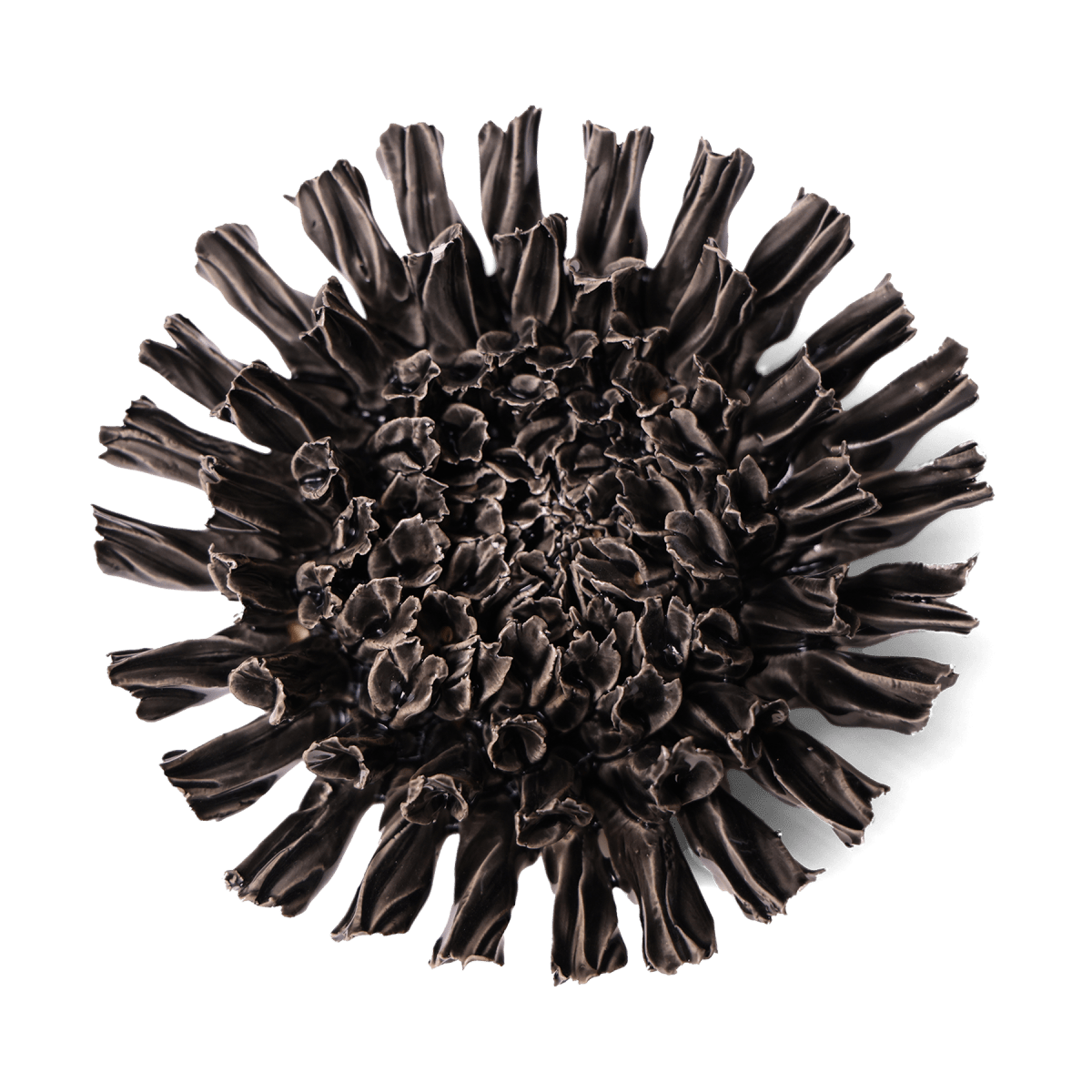 Ceramic Flower Fractal Black 5 - Chive UK Wholesale