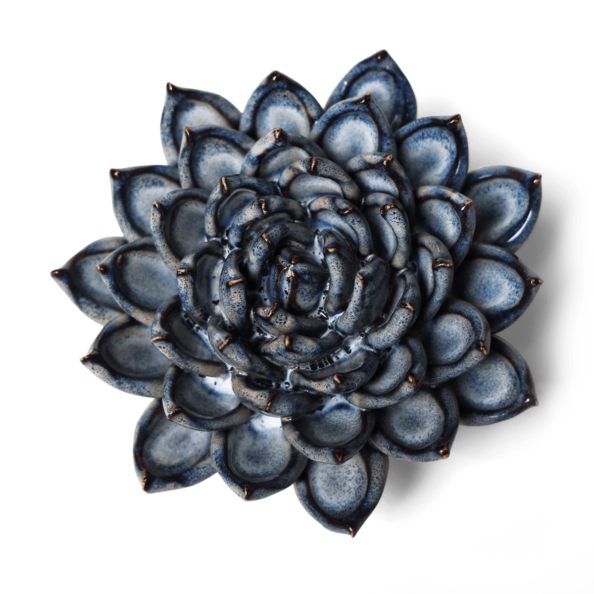 Ceramic Flower Succulent Blue 6 - Chive UK Wholesale