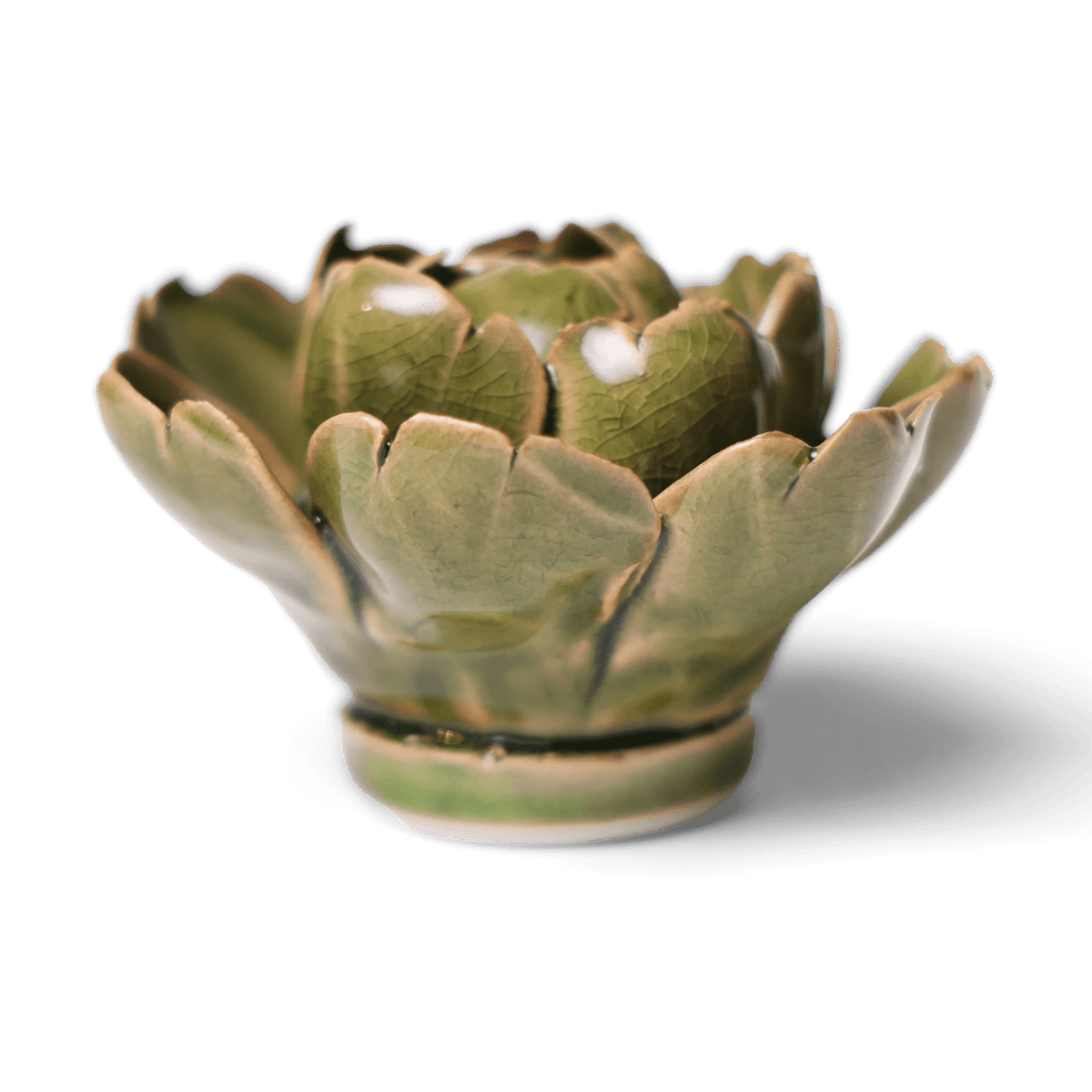 Ceramic Flower Peony Green 7 - Chive UK Wholesale