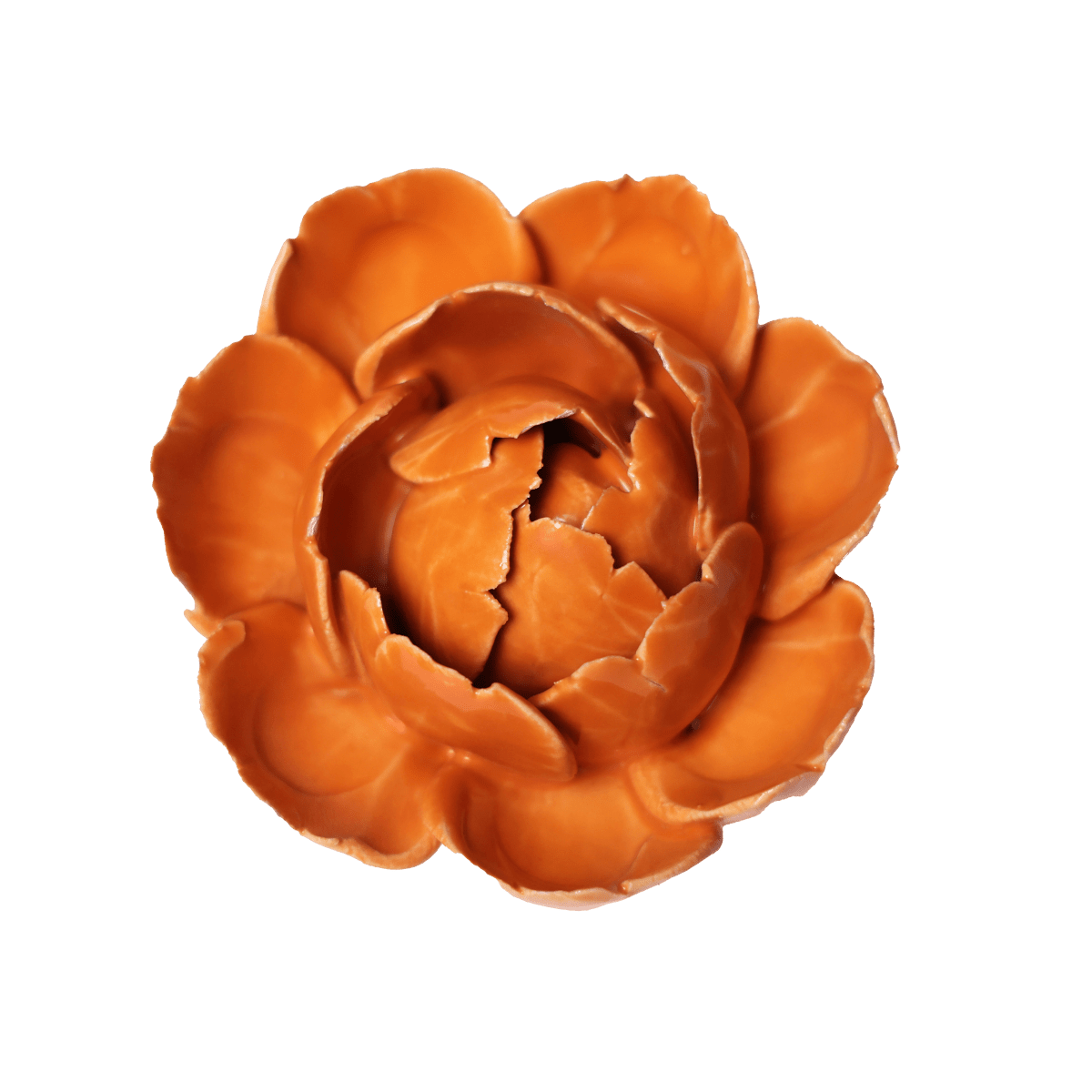 Ceramic Flower Peony Orange 7 - Chive UK Wholesale