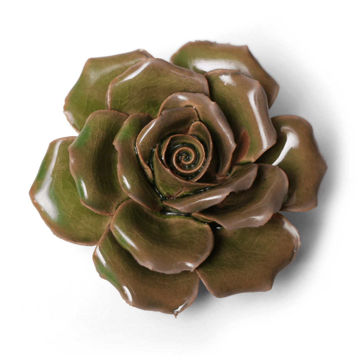 Ceramic Flower Rose Green 9 - Chive UK Wholesale