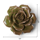 Ceramic Flower Rose Green 9 - Chive UK Wholesale