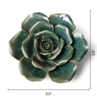 Ceramic Flower Rose Teal 9 - Chive UK Wholesale