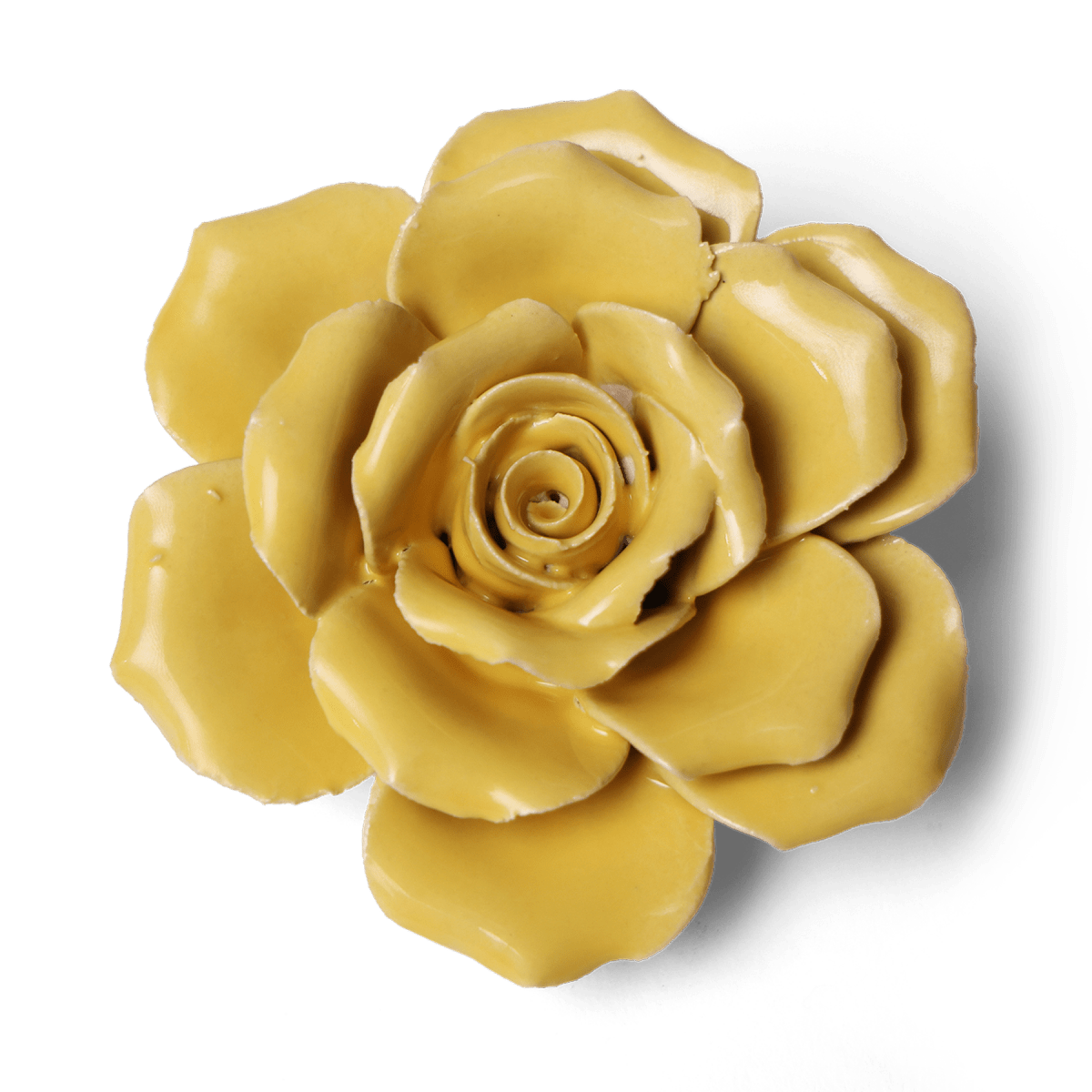 Ceramic Flower Rose Yellow 9 - Chive UK Wholesale