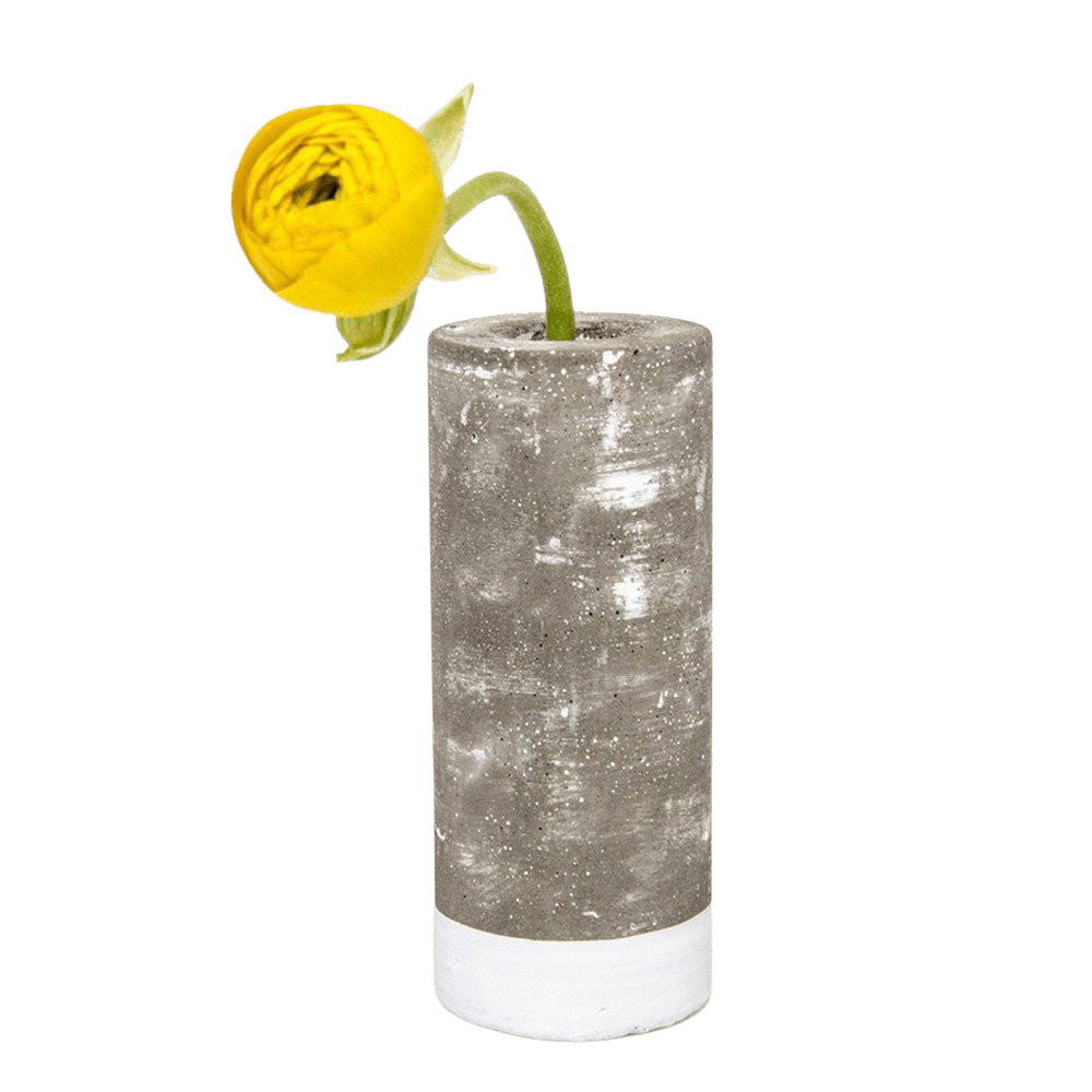 Cement Flower Vase Lined With Glass Tube - Chive UK Wholesale