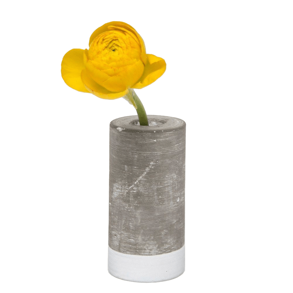 Cement Flower Vase Lined With Glass Tube - Chive UK Wholesale