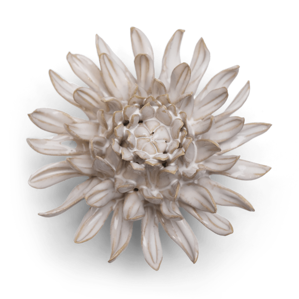 Coastal Ceramic Flower Ivory Spider Mum - Chive UK Wholesale