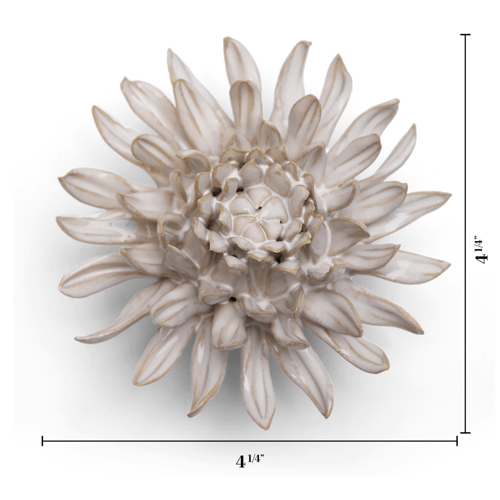 Coastal Ceramic Flower Ivory Spider Mum - Chive UK Wholesale